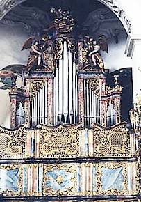 Muri - Ehemalige Klosterkirche, Evangelienorgel, Kanton Aargau