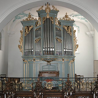 BEROMÜNSTER - Evangelienorgel, Stiftskirche St. Michael, Kanton Luzern